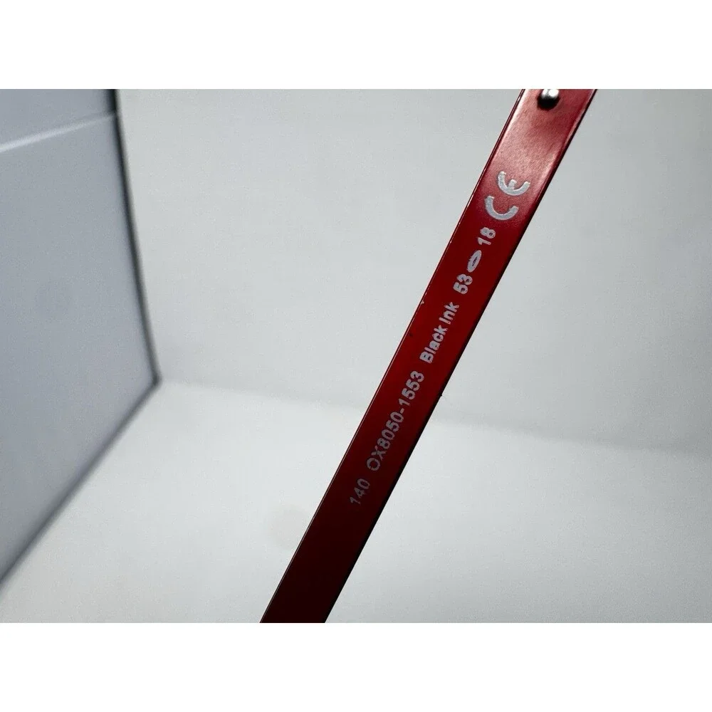 Oakley Pitchman OX8050-1563 Black Ink Red Eyeglass Frames 53-18-140 Authentic